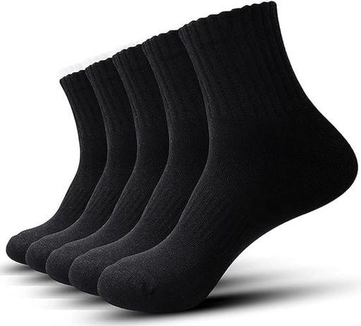 【綿混素材とサイズ】メンズ用の5足セットの黒のソックス。〇〇素材:65%綿+スパンデックス。商品サイズ:23-26cm 。足弓や足首にしっかりフィットする設計で、より快適な履き心地をもたらします。毎日履きたいリーズナブルな5足セットおしゃれ春夏用黒靴下です。! 【春夏用薄くて蒸れない靴下】WESFAHONの爽やか靴下 メンズくるぶし快適で通気性に優れ、一日中足をドライに保ちます。綿混靴下 メンズの繊維は水分を素早く吸収し、熱を分散させるため、長時間履いてもサラサラの履き心地を実現!抗菌防臭加工をしています。細菌の増殖を抑える効果があります。 【脱げにくい滑り止めスソックス】黒靴下はリブ編みで伸縮性のある裾口が特徴で、ズレ落ちにくいクチゴムに加工しておりますので、型崩れを避けり変形しにくく、また土踏まず部分もニット編みを採用、靴内の摩擦による脱げを防止します。厚くて広くなる履き口は弾力ゴムを利用したので、足首はゆるゆる女性に優しい靴下。伸縮性が良い靴下メンズですから、締め付けない程度のしっかりフィットな履き心地です。