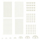 DFsuccesパールステッカーパールシール自己粘着性フェイスステッカー顔面デコデコパーツDIY用品手芸用品化粧用手芸装飾円形(タイプA)