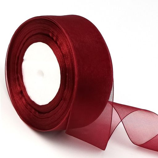 DRERIOオーガンジーリボン赤長さ45mx4cm幅巻リボン赤ラッピングリボンオーガンジーリボン太めリボン手..