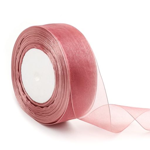 DRERIOオーガンジーリボン幅広長さ45mx4cm幅巻えんじ色手芸リボンクリスマスリボン...