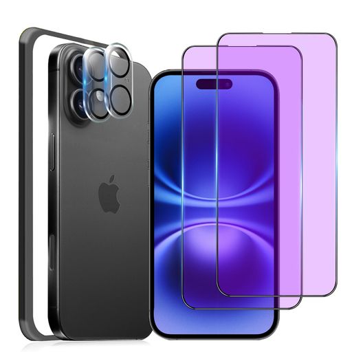 【ブルーライトカット】対応iphone16ガラスフィルムブルーライト[2枚]iphone16用カメラフィルム[2枚]アイフォン16強化ガラス全面保護対応iphone16画面保護シート【浮かない/保護傷に強い/(2)