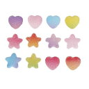 グミ デコパーツ デコパーツ キャンディー ネイルアート 100個セット 大量 デコ素材 DIY手芸材料 可愛いパーツ 飾り用 ビーズ 星形 ハート型 カラフル...