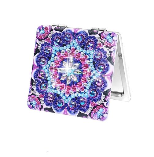 ダイヤモンドアート手鏡キットダイアモンドアートセット折りたたみ化粧鏡ミラーDIYダイヤモンドペイン..