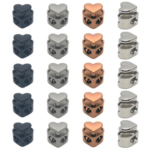 JeeSoarToFar金属コードロックエンドスプリングストップトグルストッパー ダブルホールコードロックコードストッパー ランヤードひもコードトグル ドローストリング パラコード 靴…