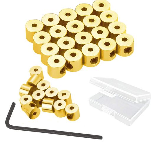 ピンバッジのピンバッチ留め具金具ネジ式キャッチ金色6x5mm20個セット(箱入り)