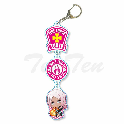 炎炎ノ消防隊 ぎゅぎゅっと3連キーホルダー プリンセス 火華 【即納品】 炎炎 グッズ アクセサリ