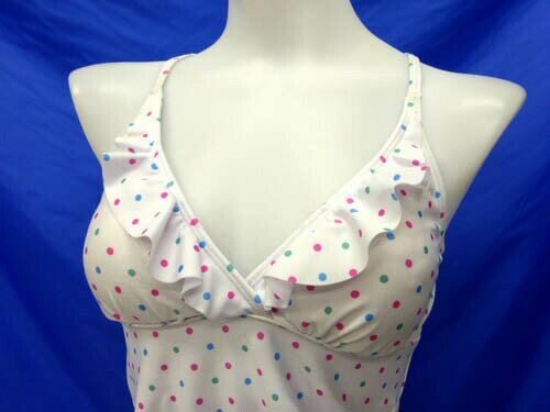 水着 レディース 2点セット 11L ワンピース Mulberry Street マルベリーストリート ドット柄 ピンク 白 女性 11号