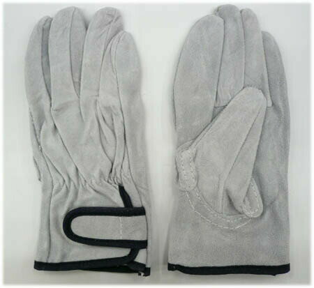 革手工房 牛革手袋 牛床皮マジック 824 作業手袋 マジックテープ付き 当付 L LL