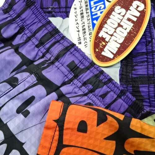 水着 メンズ M サーフパンツ ブランド CALIFORNIA SHORE 男性 スイムパンツ カラフル ロゴ