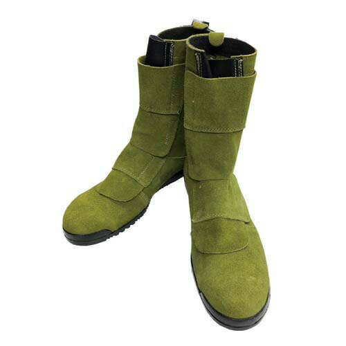 安全半長靴 NOSACKS ノサックス N4120 鍛冶鳶 鋼製先芯 25.0〜28.0cm 山葵 マジック