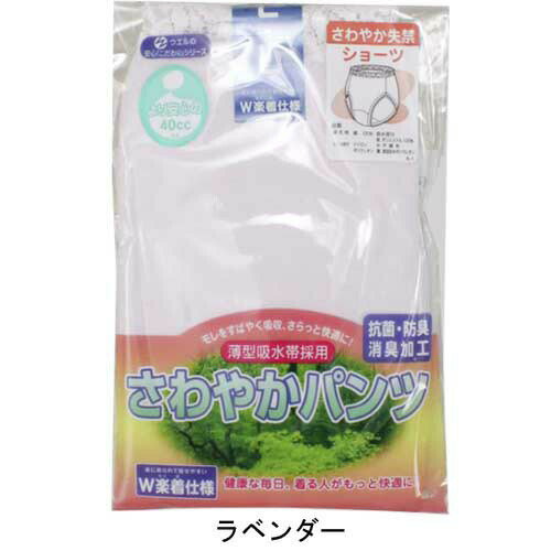 介護肌着 失禁ショーツ 40cc 女性用 1枚 婦人 (M/L) 尿漏れパンツ 失禁パンツ 【5000円 (税別) 以上送料無料】