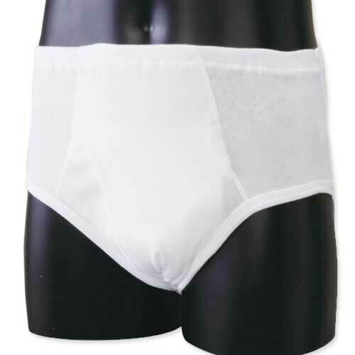 介護肌着 失禁パンツ 50cc 男性用 1枚 紳士 S/M/L/LL/3L 尿漏れパンツ ブリーフ 白
