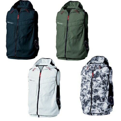 空調ウェア 服単体 V8819 サイドファンフードベスト 8L 村上被服 HOOH 快適ウェア ■サイドファン ■制電素材(JIS T8118適合) ■高密度織 ■撥水加工 ■UVカット ■消臭テープ ※こちらは服単品です。ファンやバッテリー類は付属しておりません。 ※大変人気の商品のため、在庫の動きが大きい商品となっております。 　メーカーの在庫がなくなりますと今季生産終了となります。 　ご了承のほう宜しくお願い致します。 ※空調ウェア関係は基本、キャンセル・返品・交換をお受けいたしかねます。 ※他サイズ・ファンバッテリーセットは、別ページにて販売いたしております。 ※商品はメーカー都合により、商品仕様形状が一部変更になる場合があります。 　すみやかな改定を心がけておりますが、ご了承下さい。空調ウェア 服単体 V8819 サイドファンフードベスト 8L 村上被服 HOOH 快適ウェア