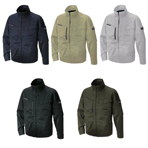 作業服 シンメン バウンディストレッチスピアジャケット 02300 5L 大きいサイズ ■130％ストレッチのバウンディストレッチワークウエア。 ■T／C素材を活かしたシルエット。 ■あらゆるシーンで活躍するオールシーズンモデル。 ■右胸にファスナー付きポケット。 ■内ポケット付き。 ■ポリエステル63%、綿33%、ポリウレタン4% ■S〜3L、4Lは別のページにあります。 サイズ：（S、M、L、LL、3L、4L）、5L カラー：ディープネイビー、アッシュベージュ、マットシルバー、 　　　　　ステルスブラック、ダークオリーブ ※商品は予告無くメーカー都合により、商品仕様形状が一部変更になる 　場合があります。すみやかな改定を心がけておりますが、ご了承下さい。作業服 シンメン バウンディストレッチスピアジャケット 02300 5L 大きいサイズ