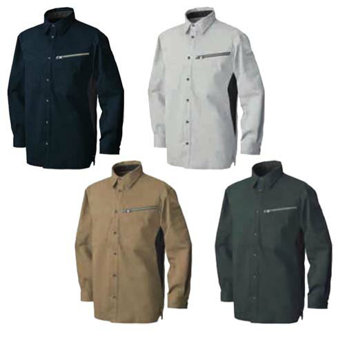 Rakuten - 作業服 シンメン ソリッドストレッチシャツ 02901 S〜3L
