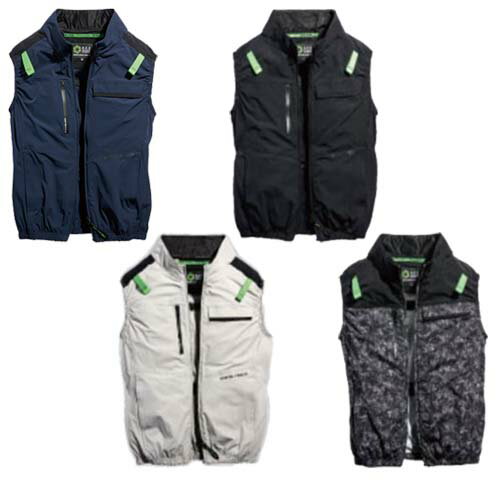 空調ウェア シンメン アーリエスエアベスト 服単体 05512 S〜3L ■ハーネス対応のベスト。 ■邪魔にならない両脇ファン仕様。 ■ストレスフリーな4WAYストレッチ素材。 ■3か所の保冷剤ポケット。 ■冷感・遮熱・UVカット素材に耐久撥水加工をプラス。 ■ナイロン90%、ポリエステル10%。 　　　　　S　　 M　 L　　 LL　　3L　　4L　　5L　　6L　　7L 着丈　 64　　66　 68　　70　　72　　73　　74　　74　　74 胸囲　112　116　120　124　128　136　 144　156　 168 肩幅　 43　　45　 47　　49　　51　　53　　55　　59　　63　(cm) （掲載のサイズはカタログにある服寸法です。商品に適応サイズの記載がある場合があります。） ※こちらはジャケット単品です。ファンやバッテリー類は付属しておりません。 ※大変人気の商品のため、在庫の動きが大きい商品となっております。 　メーカーの在庫がなくなりますと今季生産終了となります。 　ご了承のほう宜しくお願い致します。 ※4Lサイズ・5Lサイズ・6Lサイズ・7Lサイズ・ファンバッテリーセットは、別ページにて販売いたしております。 ※商品は予告無くメーカー都合により、商品仕様形状が一部変更になる場合があります。すみやかな改定を心がけておりますが、ご了承下さい。 ※空調ウェア関係は基本、キャンセル・返品・交換をお受けいたしかねます。空調ウェア シンメン アーリエスエアベスト 服単体 05512 S〜3L