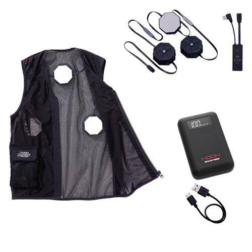 Rakuten - ペルチェベストセット 八角形 PV333 8L 村上被服 HOOH 快適ウェア 大きいサイズ