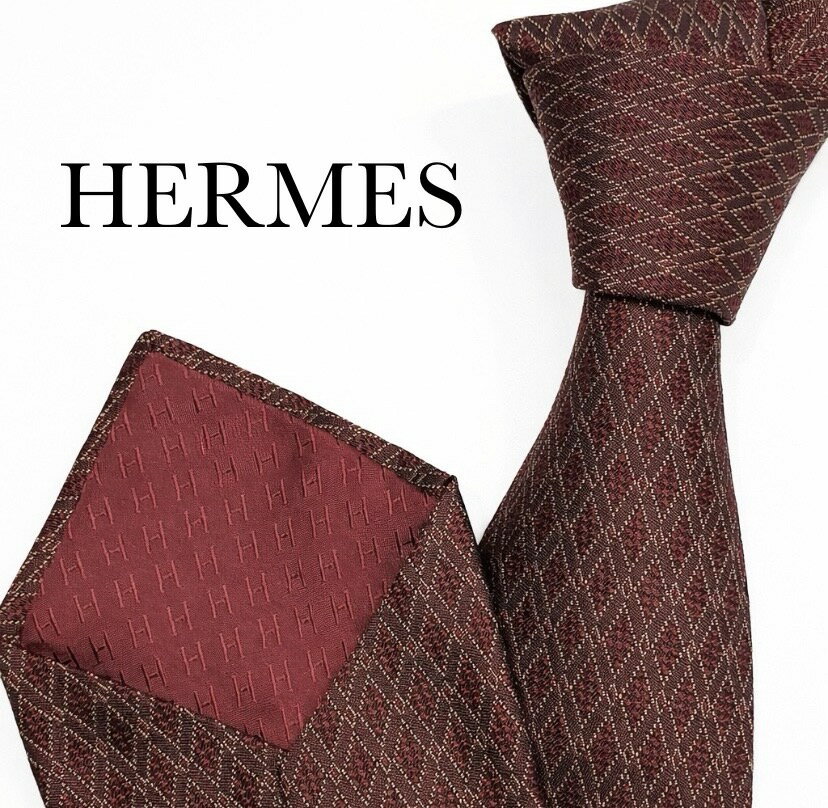 楽天市場】エルメス ネクタイ ワインレッドの通販