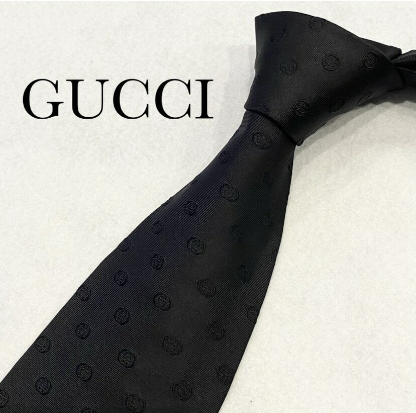 樂天商城 - ネクタイ ブランド 中古 グッチ GUCCI ブラック 黒 ブランド ブランドネクタイ 結婚式 高級 おしゃれ シルク100% オシャレ シルク100パーセント シルク 入学式 卒業式 入園式 卒園式 社会人 新成人 仕事 ビジネス【中古】