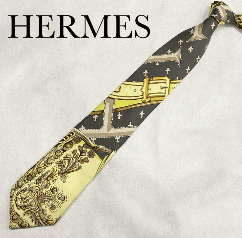 樂天商城 - ネクタイ ブランド エルメス HERMES ブランドネクタイ スカーフ スカーフ柄 中古 結婚式 ハイブランド 高級 おしゃれ かわいい シルク100% グリーン 総柄 オシャレ シルク100パーセント シルク 入学式 卒業式 入園式 卒園式 社会人 新成人 仕事 ビジネス【中古】