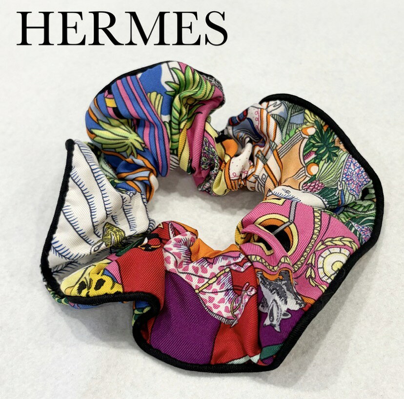 HERMES プリント柄シュシュ ピンク 楽天市場】エルメス（シュシュ｜ヘアアクセサリー）：レディース