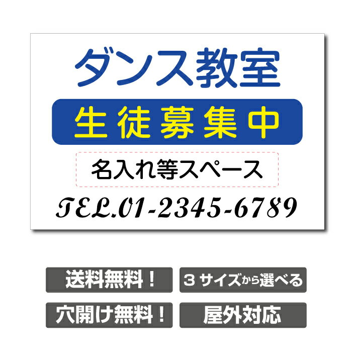 ダンス教室 習い事看板 ピアノ教室看板 可愛い オシャレ 人気 子供 選べる完全オリジナル♪ skr-1007