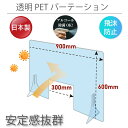 透明PETパーテーション W900×H600mm W300mm商品受け渡し窓あり 特大足付き 衝突防止 飛沫防止 デスクパーテーション 仕切り板 ウイルス対策 fpet-9060-m30