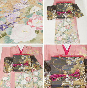 新品仕立上り 振袖6点セット 振袖・袋帯・長襦袢・帯揚げ〆・重ね襟セット☆裄長・トールサイズ 送料無料【リサイクルきもの・リサイクル着物・通販・販売・アンティーク着物・着物買い取りの専門店】YA