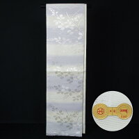 新品仕立上品夏物絽の付下げ訪問着と袋帯、帯揚げ、帯〆の4点セット「誂友禅染競技会京都商工会議所会頭賞」モノトーン道長割り付け模様裄長サイズ正絹★送料無料(FreeshippinngonlyinJapan)