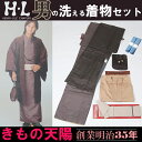 男着物 メンズ着物 8点 セット 新品 H・L アッシュエル (101) M・L・LLサイズ 洗える着物 (男着物・羽織・羽織紐・長襦袢・角帯・巾着・衿芯・腰紐...