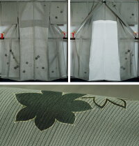 特選千切屋治兵衛夏着物セット縦絽紬の訪問着・袋帯2点セット楓文裄長サイズ【送料無料中古】【千切屋千治京友禅友禅ちきりや夏の着物夏物夏絽縦絽単衣薄物夏着物盛夏訪問着リサイクル着物結婚式フォーマル着物和服呉服正絹購入販売など】