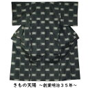 村山大島紬 難有品 幾何学的模様 着物リメイク・リフォーム用 素材用 Sサイズ 黒色系 紬 【紬 中古 紬 着物 tsumugi 紬 リサイクル着物 着物 中古 正絹 リユース 紬 紬着物 リサイクル着物 】