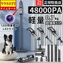 掃除機 コードレス 48000pa吸引力 ハンディ 自走式 サイクロン式 強力吸引 充電式 ヘッドライト 5WAY スティック HEPAフィルター おしゃれでスタイリッシュ! 軽量ハンディ掃除機 USB-TypeC充電式 ハンディクリーナー 省エネ 車両用 2025最新