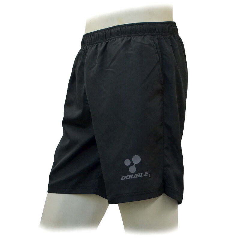 【DOUBLE3 ダブルスリー】 DW2680 メンズ ランニングパンツ インナー付き UV 吸汗速乾 ランパン 軽量 ランニング ショートパンツ 股下7インチ 下着不要 短パン 部活 ハーフパンツ ポーツ用パンツ テニス サッカー 送料無料 ブラック 黒 シンプル 父の日通販 サッカー 用品 セール
