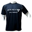 【DOUBLE3(ダブルスリー / ダブル3)】 メンズ (Men's) DW-3210 BK/WH 半袖 T-シャツ ブラック/ホワイト ロゴ入り (DW3210-BKWH) 【10P03Dec16】 【 スポーツウェア 】