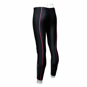 【DOUBLE3(ダブルスリー/ダブル3)】レディース(WOMENS)DW-5411PKロングタイツブラック/ピンクロゴ入り(DW5411PK)