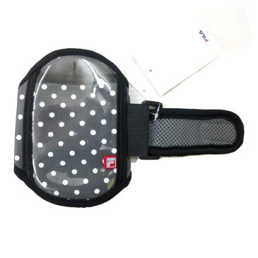 FILA(フィラ) ランニング アームポーチ #414352 色:ドットグレー ☆レディース メンズ 兼用【スマホケース / 軽量ポーチ / ランニング / アームバンド / スポーツ】