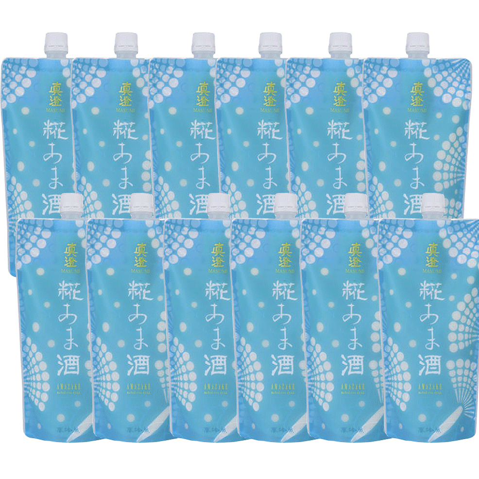 真澄 甘酒 糀あま酒 ぷれーん 500g × 12個 1箱 米こうじ 国産米 酒造の甘酒 宮坂醸造 スタンドパウチ 長野県＜クール発送＞ 2