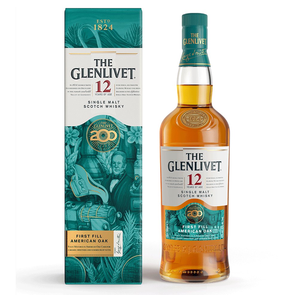 送料無料 ザ グレンリベット 12年 200周年 記念 限定ボトル 43度 700ml スコッチ シ ...