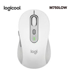●【4日20時〜PT2倍】 Logicool Signature M750LOW ワイヤレスマウス ラージ オフホワイト Bluetooth Logi Bolt Unifying非対応 windows mac iPad Android Chrome OS スクロールホイール 無線マウス 静音マウス