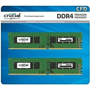 ● Crucial(クルーシャル)CFD販売 Crucial by Micron デスクトップPC用メモリ DDR4-3200 (2933・2666対応) (PC4-25600) 32GB×2枚 288pin DIMM W4U3200CM-32GQ