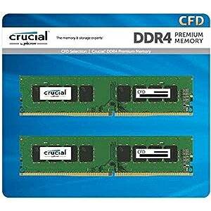 ●【ワンダフルデー PT2倍】 Crucial(クルーシャル)CFD販売 Crucial by Micron デスクトップPC用メモリ DDR4-3200 (2933 2666対応) (PC4-25600) 32GB×2枚 288pin DIMM W4U3200CM-32GQ