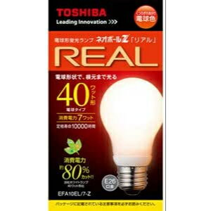 ●【マラソン期間PT2倍】 東芝 電球形蛍光灯 A10形・電球色ネオボールZリアル EFA10EL/7-Z 口金直径26mm