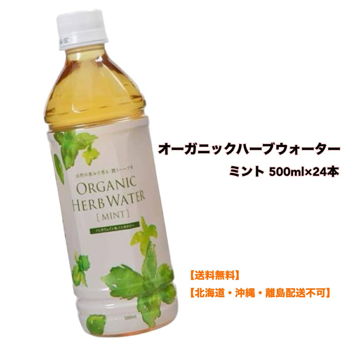 ★【マラソン期間PT2倍】正規販売店 ナッシュ オーガニックハーブウォーター ミント 500ml×24本【北海道・沖縄・離島配送不可】