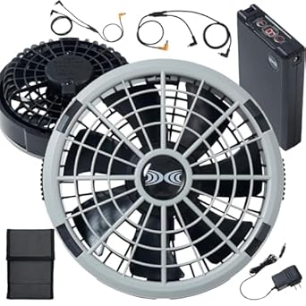 ● XEBEC 空調服スターターキット XS23011 C/K50 グレー ジーベック