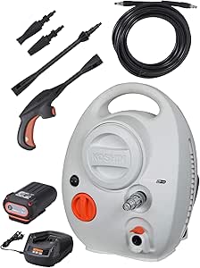 ● KOSHIN 充電式高圧洗浄機 SJC-3625 バッテリー・充電器付き 36V 2.5Ah コードレス 自吸 水道直結 静..