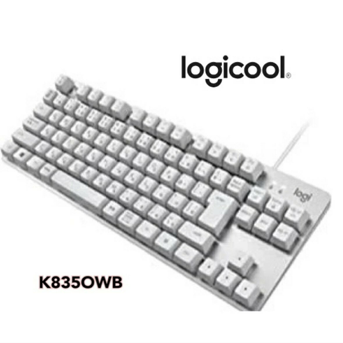 ● logicool K835OWB 有線 メカニカルキーボード 青軸 クリッキー テンキーレス コンパクト メカニカル ..