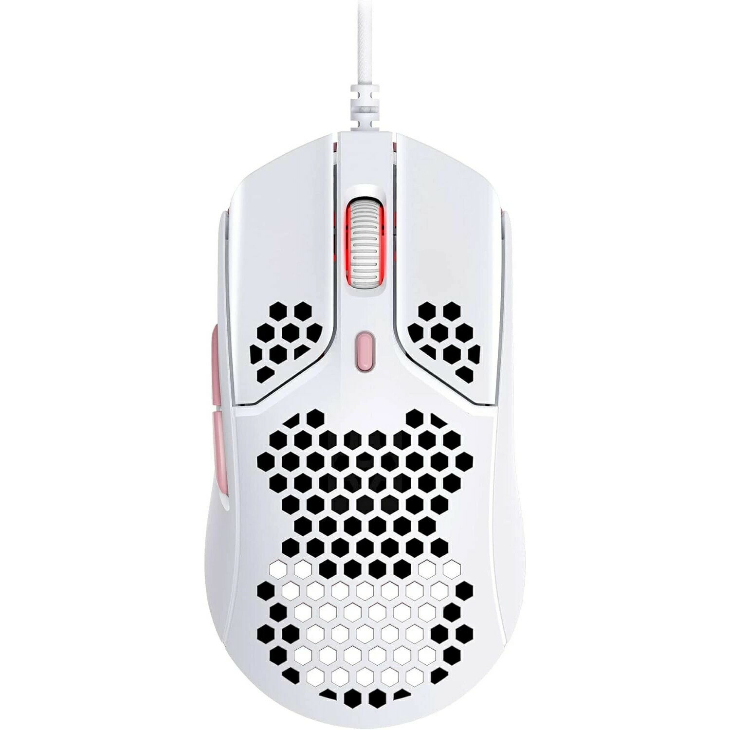 ● HyperX Pulsefire Hasteゲーミングマウス ゲーマー向け 超軽量六角シェルデザイン 60g ホワイト 4P5E..