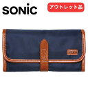 ● 《 アウトレット 》ソニック クレープポーチ ユートリム ネイビー UT-1276-K ナイロン ポーチ マジックテープ ガジェット 収納 イヤホン ケーブ...
