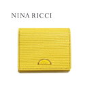 ニナリッチ 財布 NINA RICCI ニナリッチ 財布 二つ折り ボックス型小銭入れ レディース イエロー ルーンパース 1003　さいふ box 四角